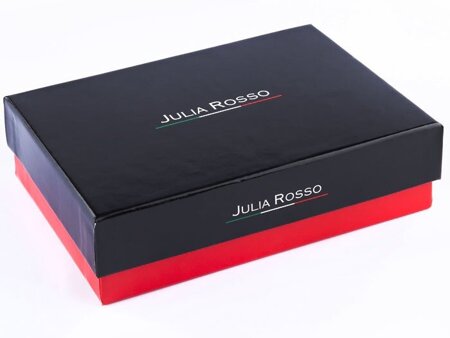 Czerwony Julia Rosso damski portfel skórzany RFID F58