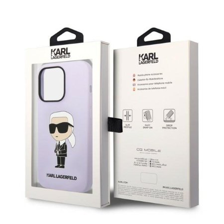 Karl Lagerfeld KLHCP14XSNIKBCU iPhone 14 Pro Max 6,7" hardcase purpurowy/purple Silicone Ikonik