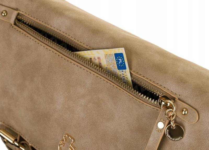 Rustykalna listonoszka damska z podręcznymi kieszonkami — LuluCastagnette