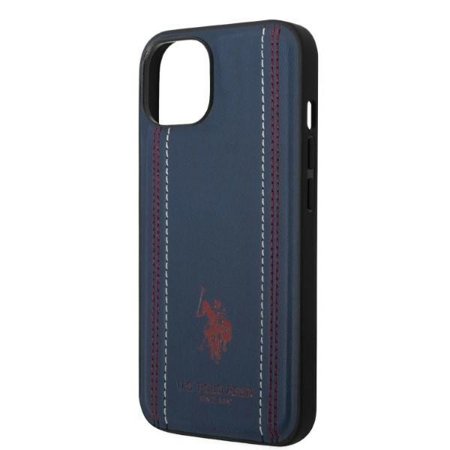 US Polo USHCP14MPFAV iPhone 14 Plus 6,7" granatowy/navy blue Leather Stitch