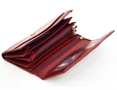 Wyjątkowy klasyczny podłużny damski portfel
