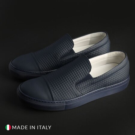 snakersy Made in Italia LAMBERTO niebieskie buty męskie