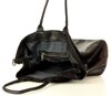 Duża torebka skórzana oversize style shopper bag - MARCO MAZZINI czarny