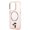 Karl Lagerfeld KLHMP14LHNKCIP iPhone 14 Pro 6,1" hardcase różowy/pink IML NFT Karl&Choupette Magsafe