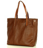 MARCO MAZZINI Elegancka torba skórzana sustainable leather bag brąz