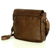 Torba męska studencka na ramię skóra handmade messenger bag - MARCO MAZZINI czekoladowy brąz